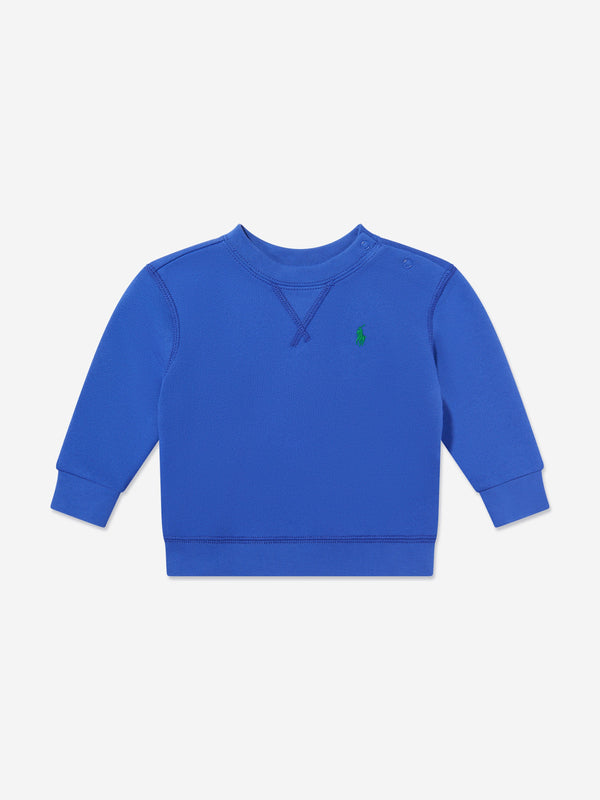 Baby Boys Logo Sweatshirt in Blue