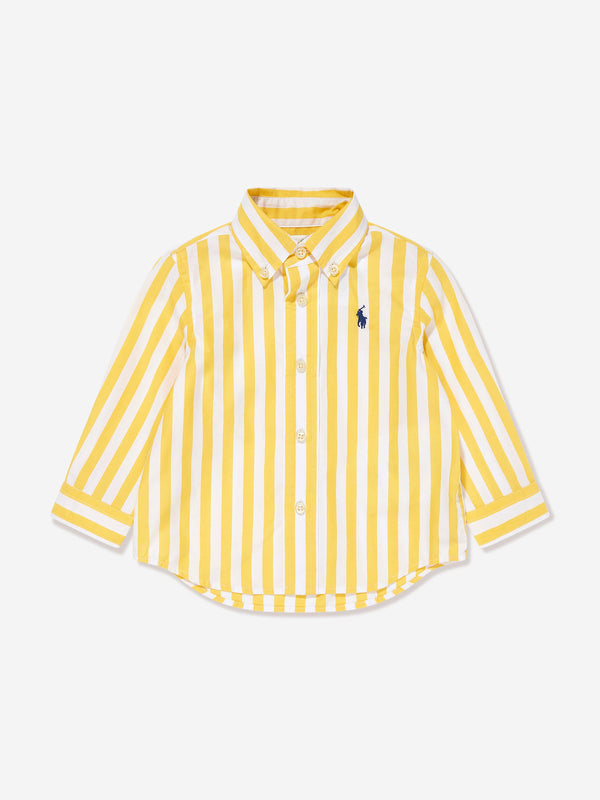 Baby Boys Striped Shirt in Yellow