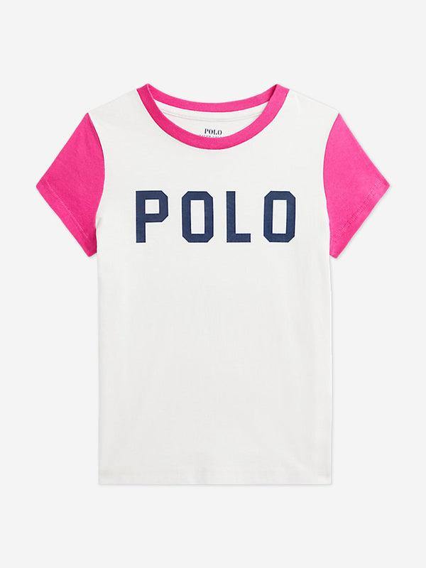 Girls Polo T-Shirt in Pink