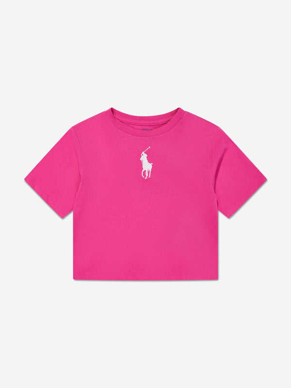 Girls Big Pony T-Shirt in Pink