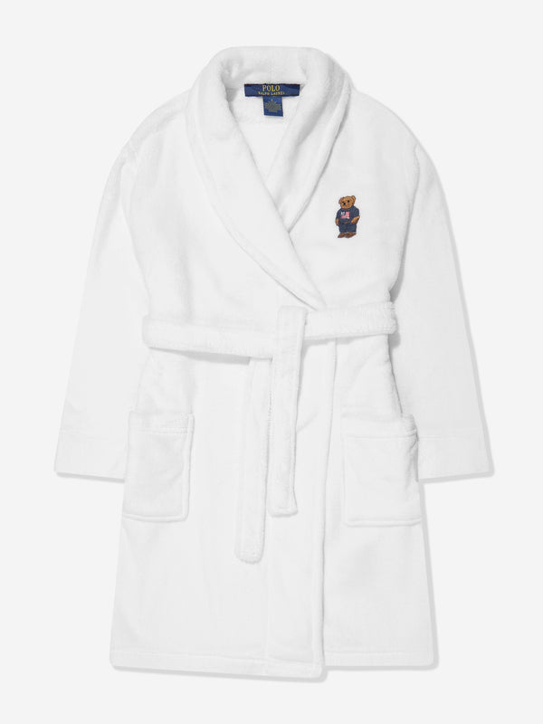 Cozy Ralph Lauren White Bear Patch Robe for Boys