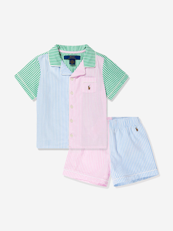 Girls Oxford Short Pyjama Set in Multicolour