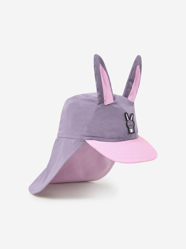 Roarsome Girls Hop The Bunny Sun Cap in Purple