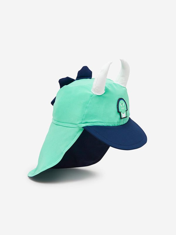 Roarsome Boys Spike The Dinosaur Sun Cap in Green