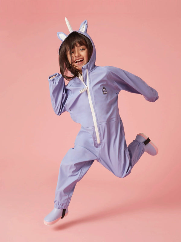 Roarsome Girls Sparkle The Unicorn Puddlesuit in Purple