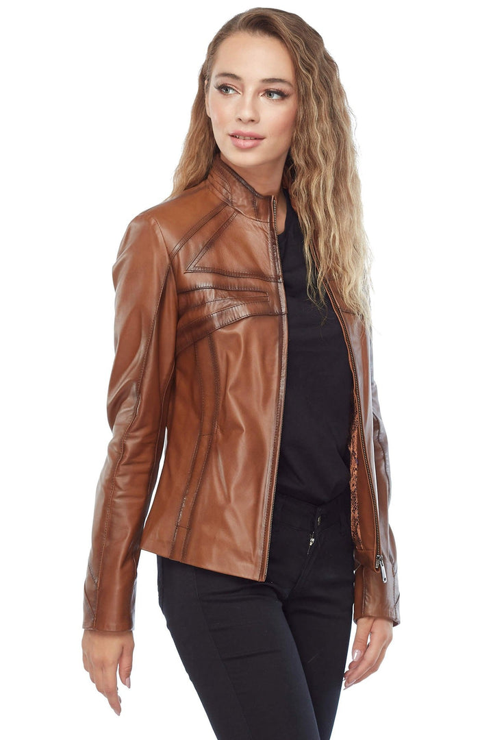 Stylish women’s leather jacket
