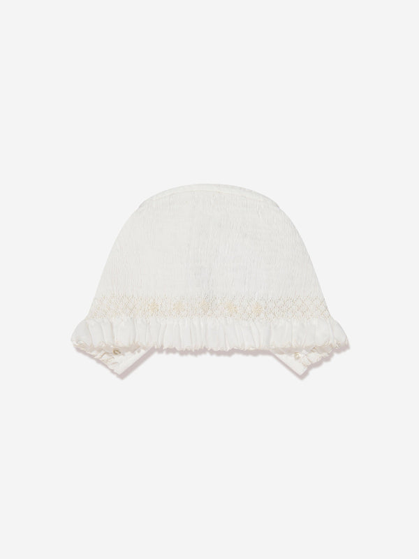 Sarah Louise Baby Girls Bonnet in Ivory