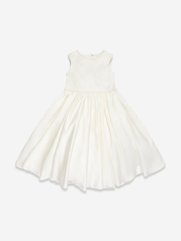 Sarah Louise Girls Ceremonial Ballerina Length Dress in White