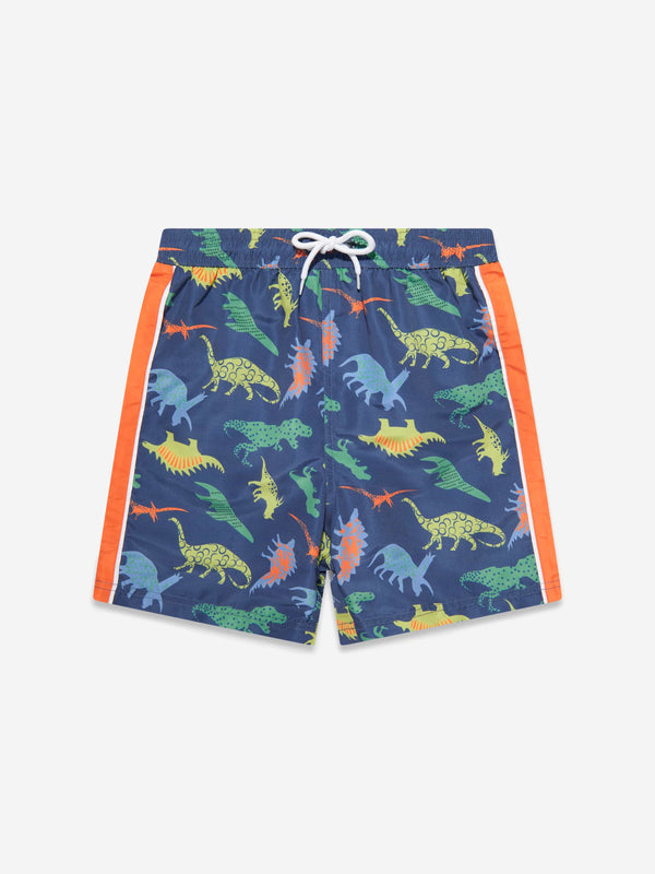 Soli Swim Boys Dinosaur Swim Shorts (UPF50+) in Navy