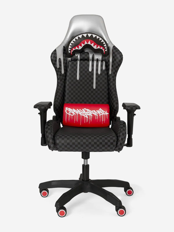 Sprayground Kids Platinum Drips Shark Chair in Black (H:132.5 cm W:71 cm)