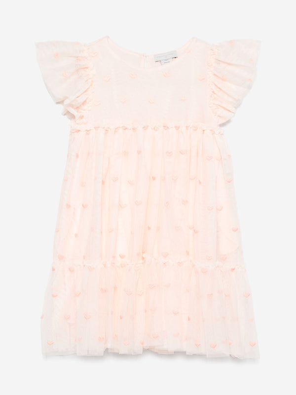 Stella McCartney Girls Embroidered Dress in Pink