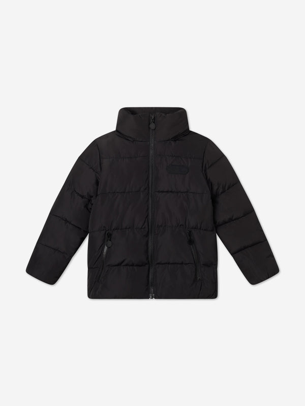 Stella McCartney Kids Branded Puffer Jacket in Black