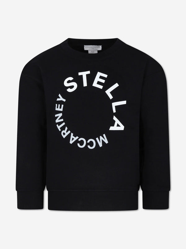 Stella McCartney Boys Circle Logo Sweatshirt in Black