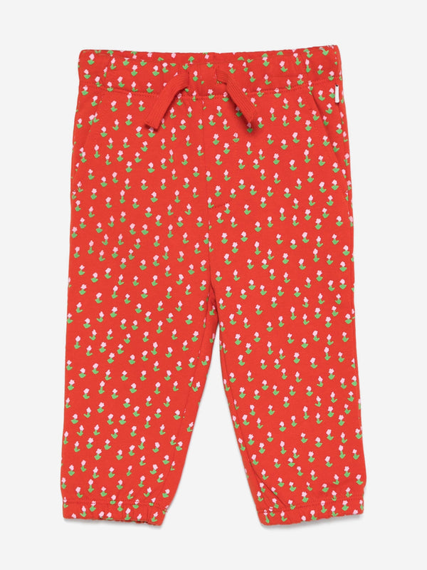 Stella McCartney Baby Girls Floral Joggers in Red