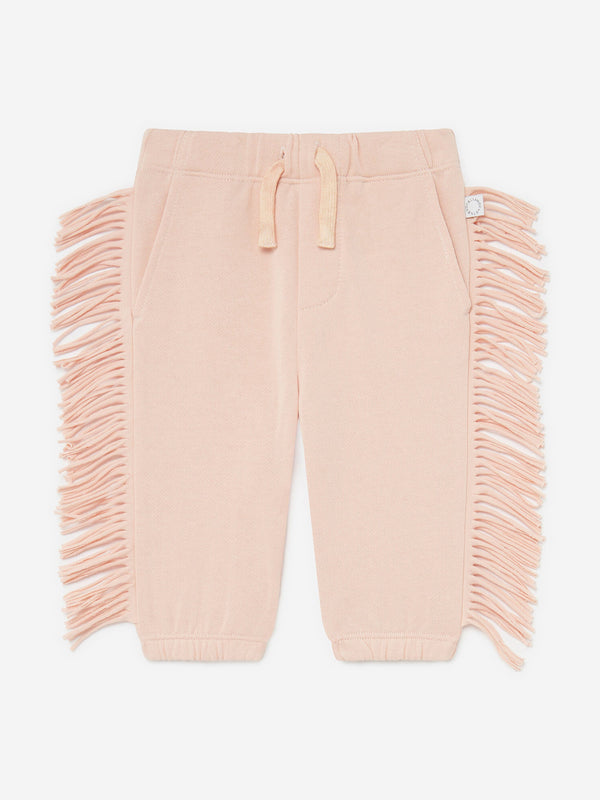 Stella McCartney Baby Girls Fringed Joggers in Pink