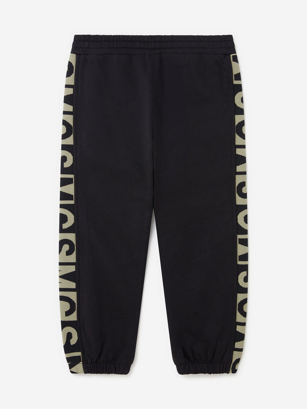 Stella McCartney Boys Logo Block Joggers in Black