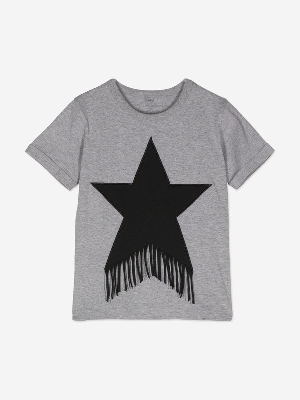 Stella McCartney Girls Tassel Star T-Shirt in Grey