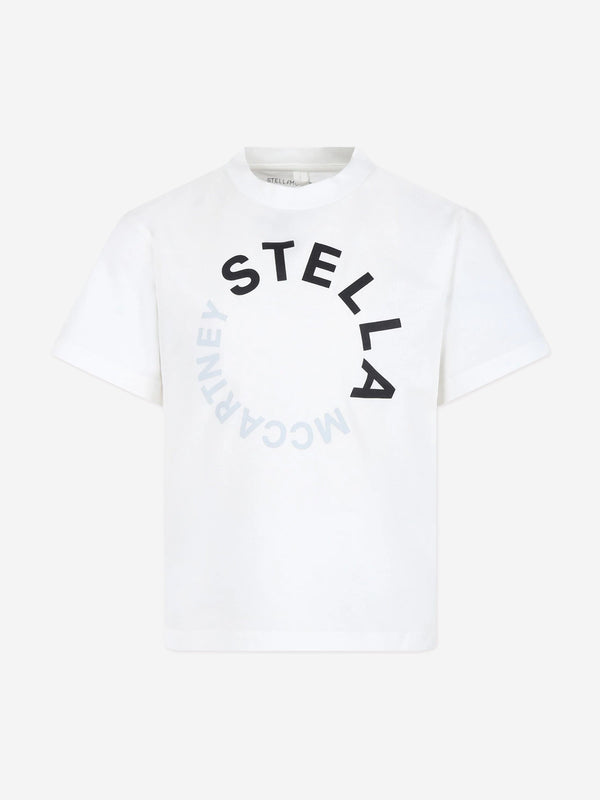 Stella McCartney Boys Circle Logo T-Shirt in Ivory