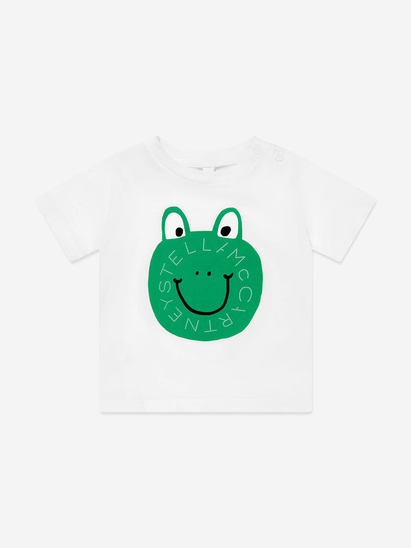 Baby Boys Frog Logo T-Shirt in Ivory