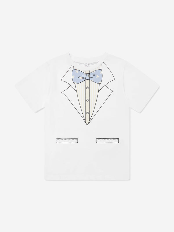 Boys Suit Print T-Shirt in White