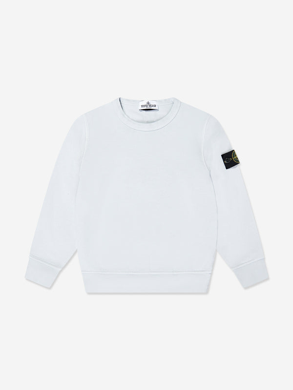 Stone Island Boys Logo Sweatshirt in Blue