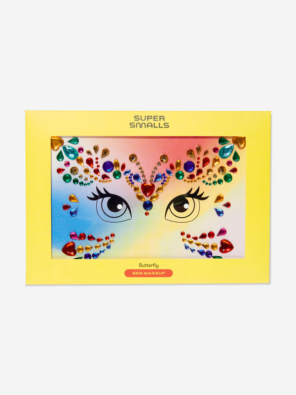 Super Smalls Girls Butterfly Gem Makeup Stickers in Multicolour