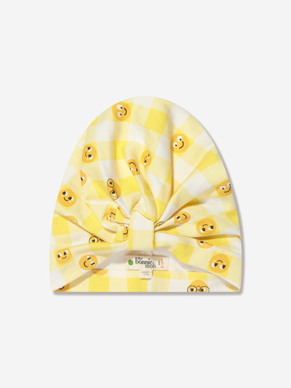 The Bonnie Mob Baby Girls Tiddlywink Turban Hat in Yellow