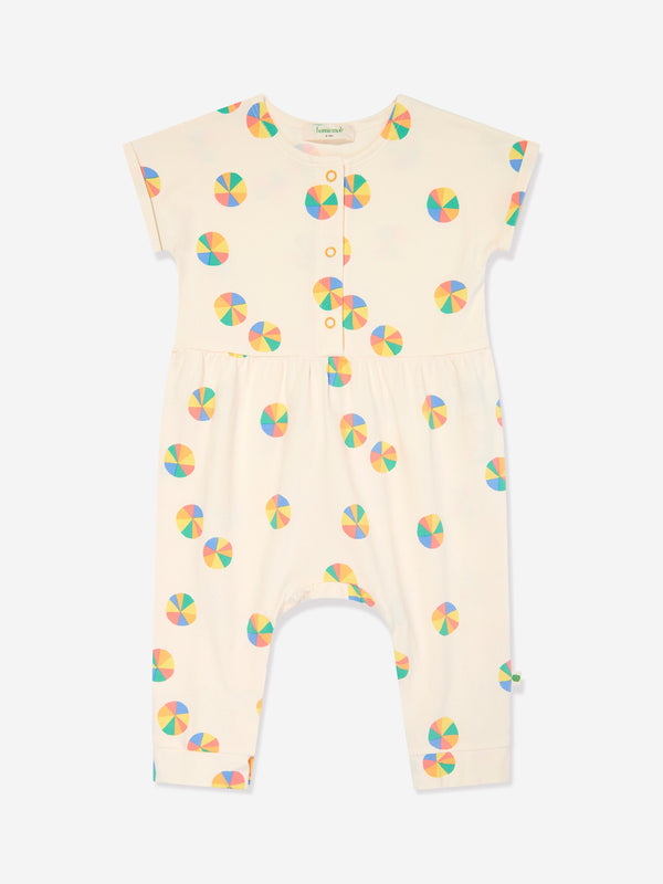 The Bonnie Mob Baby Girls Cabin Parasol Jumpsuit in Ivory