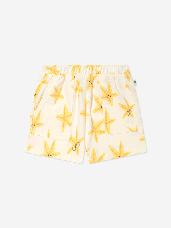 The Bonnie Mob Boys Coley Starfish Short in Ivory