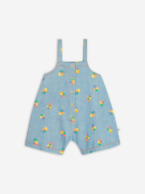 The Bonnie Mob  Boys Mako  Dungaree Romper in Blue