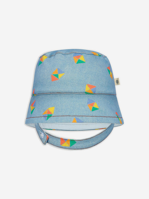 The Bonnie Mob Girls Miso Beach Denim Sun Hat in Blue