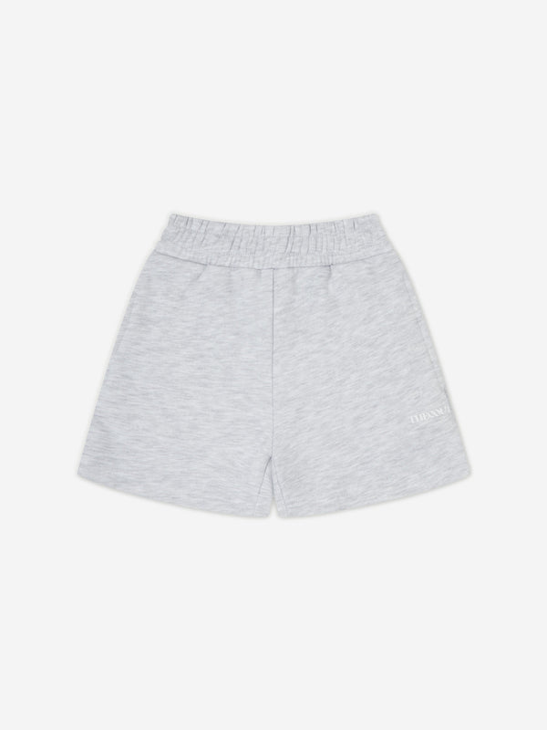 The Couture Club Kids Raw Seam Shorts in Grey