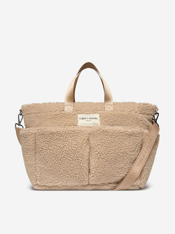 Tiba + Marl Baby The Tote Borg Fleece in Beige (30cm)