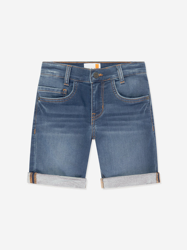 Timberland Boys Denim Knot Bermuda Shorts in Blue