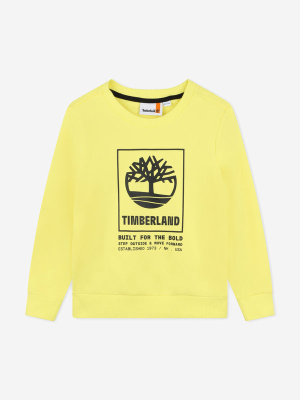 Timberland Boys Logo Sweatshirt in Yellow