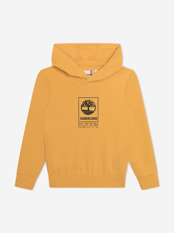 Timberland Boys Logo Hoodie in Yellow