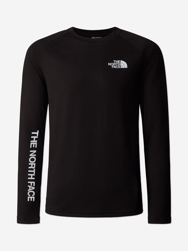 The North Face Kids Never Stop Long Sleeve T-Shirt in Black