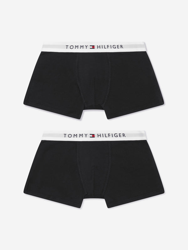 Tommy Hilfiger Boys 2 Pack Boxer Shorts Set in Black