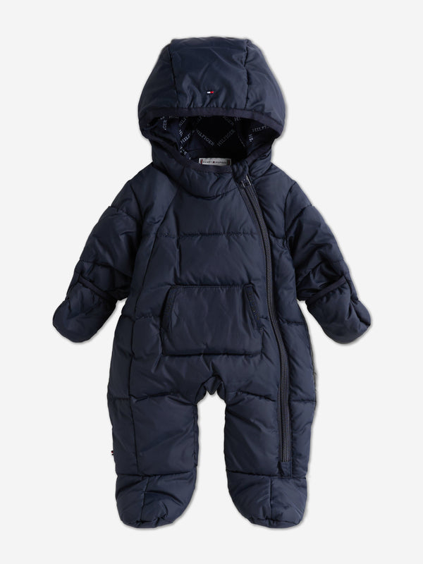 Tommy Hilfiger Baby Hooded Snowsuit in Navy