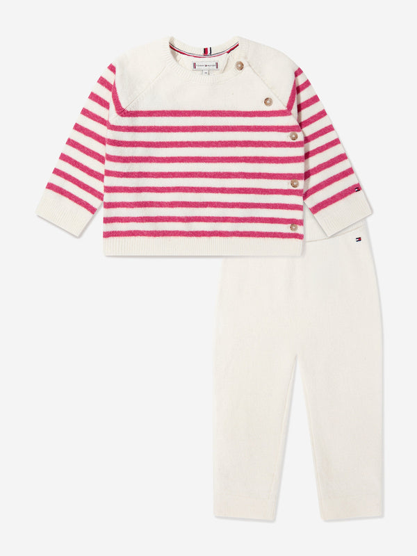 Tommy Hilfiger Baby Girls Nautical Trouser Set in Multicolour