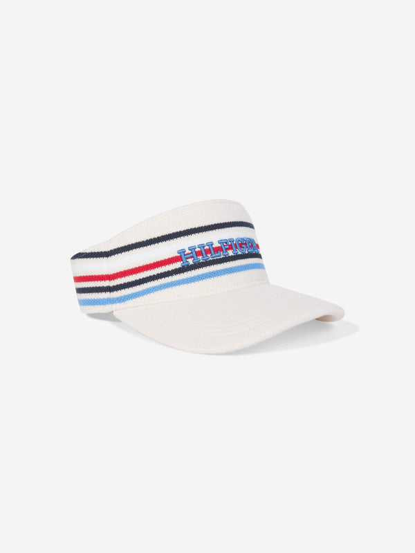 Tommy Hilfiger Kids Track Club Visor in White