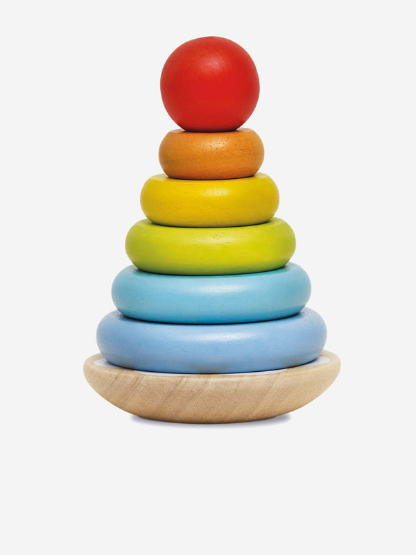 Le Toy Van Rainbow Stacking Tower-7 Piece (W:11.5 x D:11.5 x H:18cm)