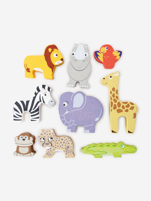 Africa Stacking Animals & Bag-10 Piece (W:7 x D:2 x H:6cm)