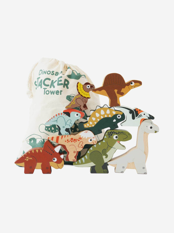 Jurassic Stacking Dinosaurs & Bag-10 Piece (W:9.6 x D:3 x H:7cm)