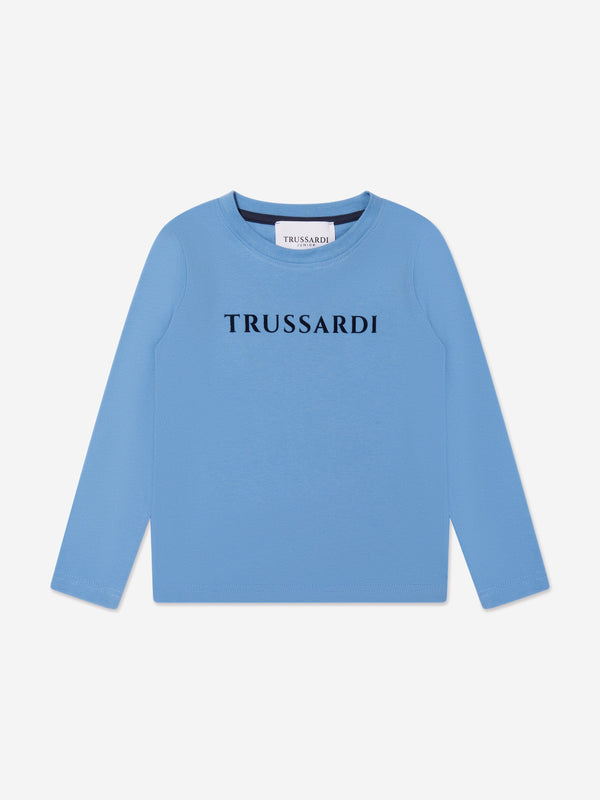 Trussardi Boys Beid Long Sleeve T-Shirt in Navy