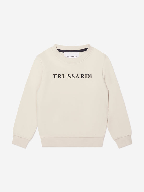 Trussardi Boys Camaz Sweatshirt in Beige