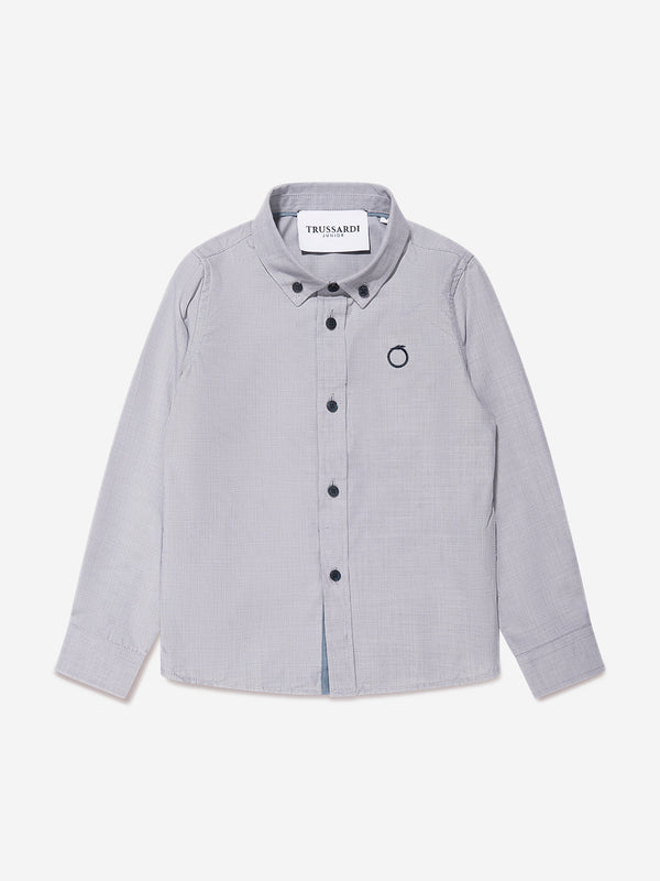 Trussardi Boys Rahill Shirt In Grey