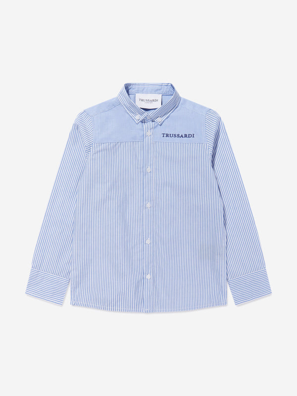 Trussardi Boys Ravazeti Pocket Shirt in Blue