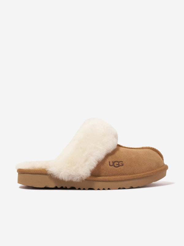 UGG Girls Cozy II Slippers in Brown