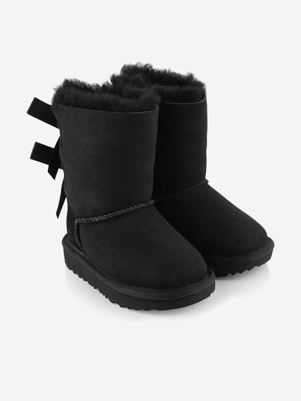 UGG Girls Suede Bailey Bow II Boots